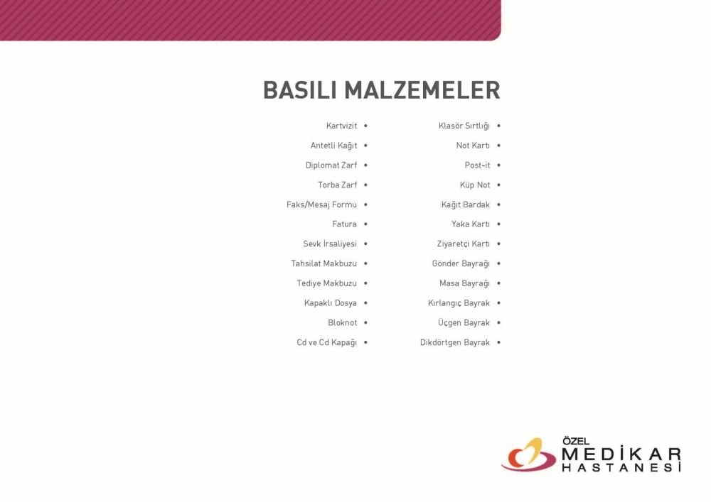 Katalog Tasarım Ankara Medikar Hastnesi